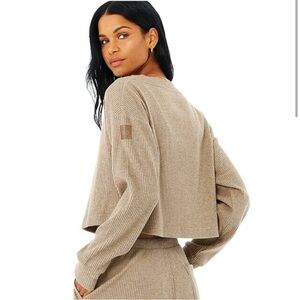 Alo muse ribbed sweater and short set